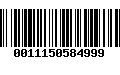 Código de Barras 0011150584999