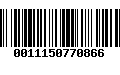 Código de Barras 0011150770866