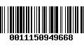 Código de Barras 0011150949668