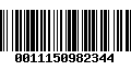 Código de Barras 0011150982344