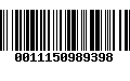 Código de Barras 0011150989398