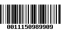 Código de Barras 0011150989909