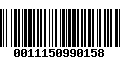 Código de Barras 0011150990158