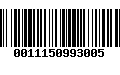 Código de Barras 0011150993005