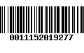 Código de Barras 0011152019277