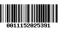 Código de Barras 0011152025391