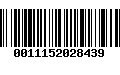 Código de Barras 0011152028439