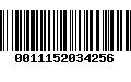 Código de Barras 0011152034256