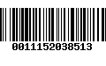 Código de Barras 0011152038513