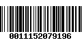 Código de Barras 0011152079196