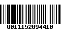 Código de Barras 0011152094410