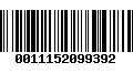 Código de Barras 0011152099392