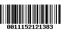 Código de Barras 0011152121383