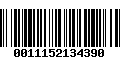 Código de Barras 0011152134390