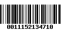 Código de Barras 0011152134710