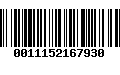 Código de Barras 0011152167930