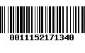 Código de Barras 0011152171340