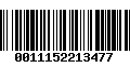 Código de Barras 0011152213477