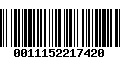 Código de Barras 0011152217420