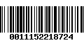 Código de Barras 0011152218724