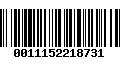 Código de Barras 0011152218731