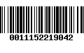 Código de Barras 0011152219042