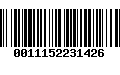 Código de Barras 0011152231426