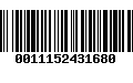 Código de Barras 0011152431680