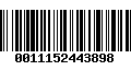 Código de Barras 0011152443898