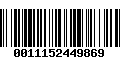 Código de Barras 0011152449869