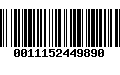 Código de Barras 0011152449890