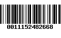 Código de Barras 0011152482668