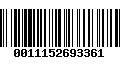 Código de Barras 0011152693361