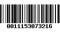 Código de Barras 0011153073216