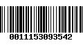 Código de Barras 0011153093542