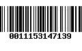 Código de Barras 0011153147139