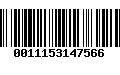 Código de Barras 0011153147566