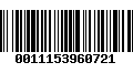 Código de Barras 0011153960721