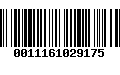 Código de Barras 0011161029175