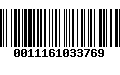 Código de Barras 0011161033769