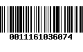 Código de Barras 0011161036074