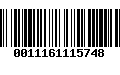 Código de Barras 0011161115748