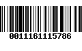 Código de Barras 0011161115786