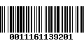 Código de Barras 0011161139201