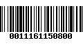 Código de Barras 0011161150800