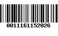 Código de Barras 0011161152026