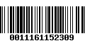 Código de Barras 0011161152309