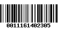 Código de Barras 0011161402305