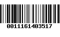 Código de Barras 0011161403517