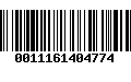 Código de Barras 0011161404774